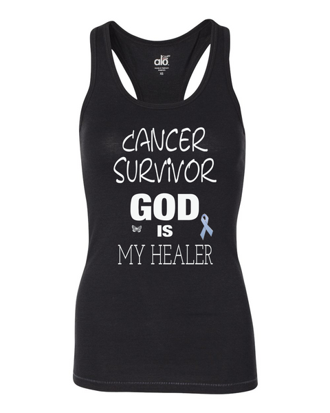 Cancer Survivor Ladies Racerback Tank Top